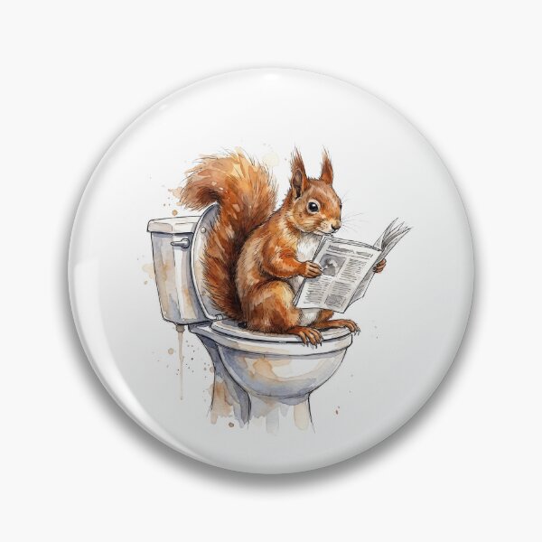 Item preview, Squirrel On Toilet designed and sold by Roy & Tiffany.