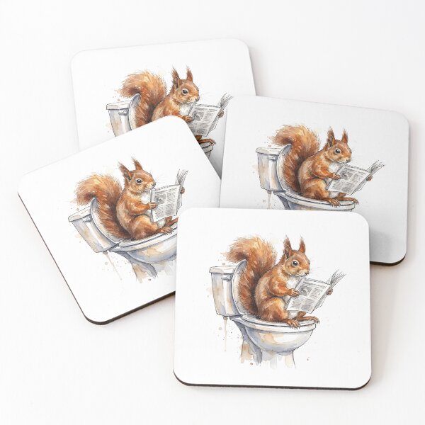 Item preview, Squirrel On Toilet designed and sold by Roy & Tiffany.