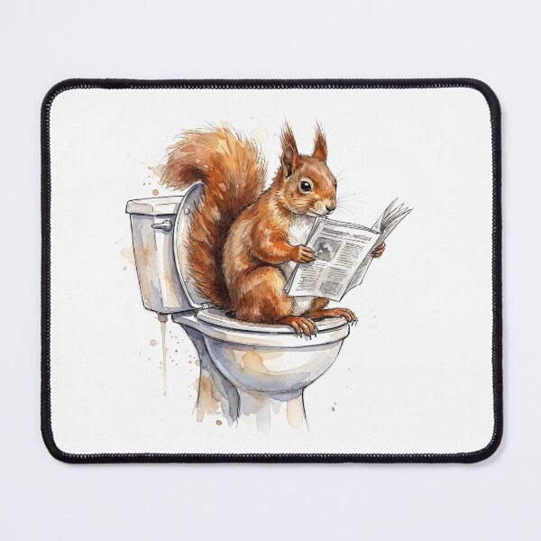 Item preview, Squirrel On Toilet designed and sold by Roy & Tiffany.