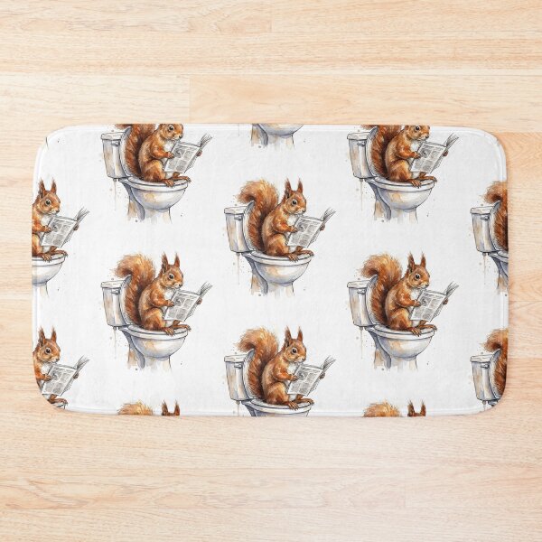 Item preview, Squirrel On Toilet designed and sold by Roy & Tiffany.