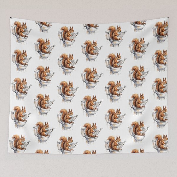 Item preview, Squirrel On Toilet designed and sold by Roy & Tiffany.