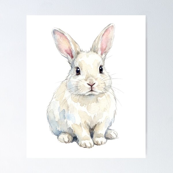 Item preview, White Bunny Sitting designed and sold by Roy & Tiffany.