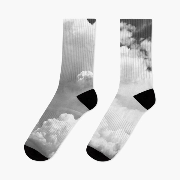 Item preview, Elegantly Billowing Clouds Above Mountains Black And White  designed and sold by DEC02.
