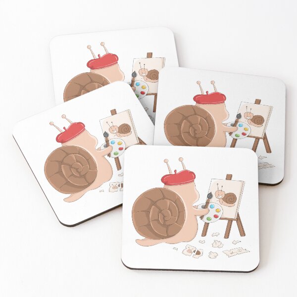 Item preview, Painter Snail with Red Beret Sticker designed and sold by OKartashova.