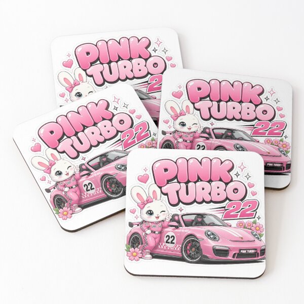 Item preview, Pink Turbo Kawaii Car Graphic | Cute Bunny Sports Car Sticker | Original Racing Mascot PNG Design designed and sold by Stylestickers55.