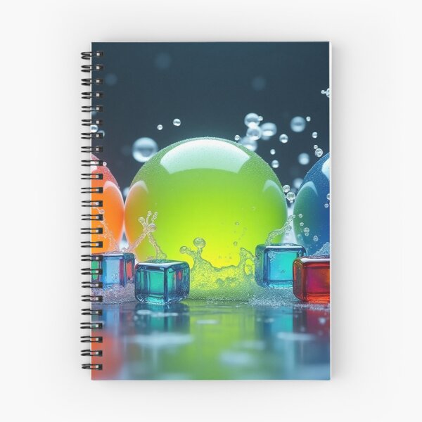 Item preview, Colorful Glowing Glass Spheres with Water Splash. designed and sold by fbtrisha.