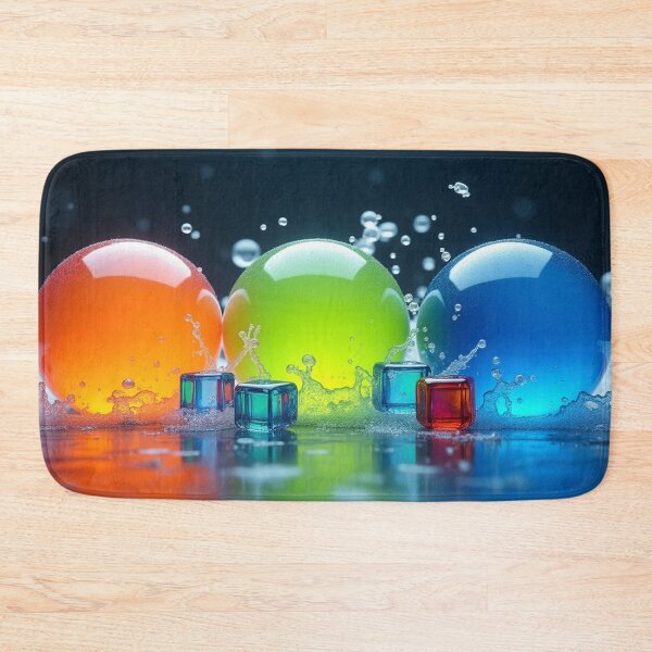 Item preview, Colorful Glowing Glass Spheres with Water Splash. designed and sold by fbtrisha.