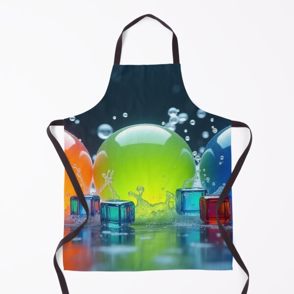 Item preview, Colorful Glowing Glass Spheres with Water Splash. designed and sold by fbtrisha.