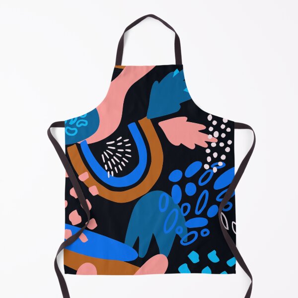 Item preview, Blue, Pink, And Brown Abstract Flora Pattern On Black designed and sold by DEC02.
