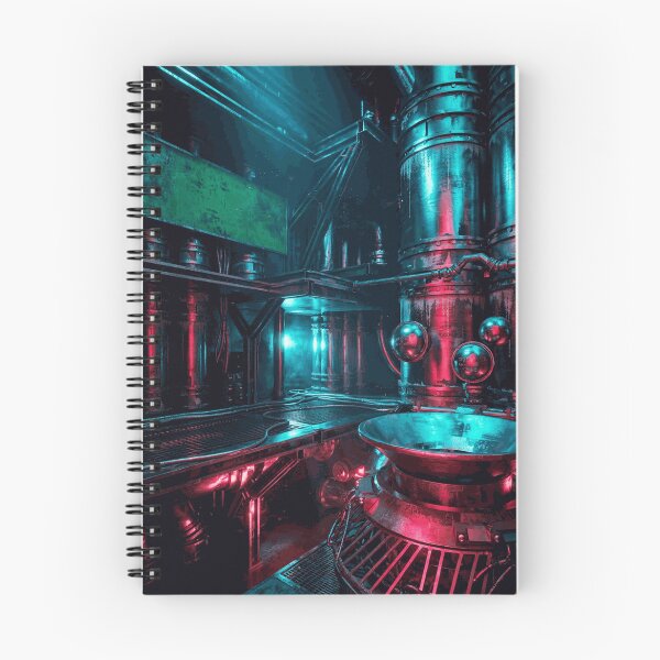 Item preview, Neon Industrial Factory with Metallic Pipes designed and sold by NilsDervaux.