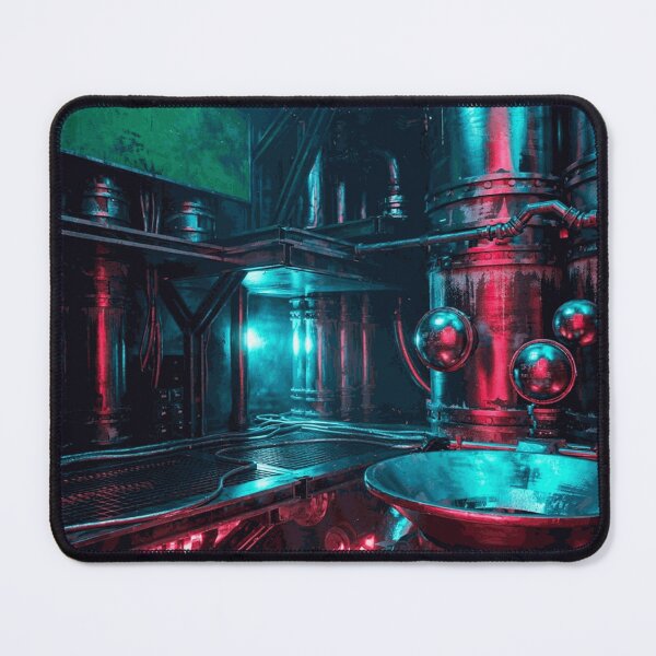 Item preview, Neon Industrial Factory with Metallic Pipes designed and sold by NilsDervaux.