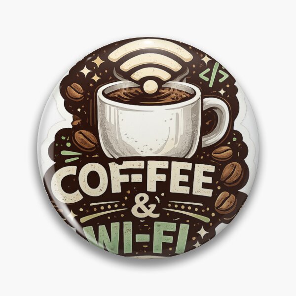 Item preview, Powered by Coffee & Wi-Fi – Developer Fuel Sticker designed and sold by Kushwaha18.