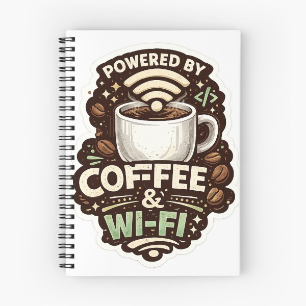 Item preview, Powered by Coffee & Wi-Fi – Developer Fuel Sticker designed and sold by Kushwaha18.