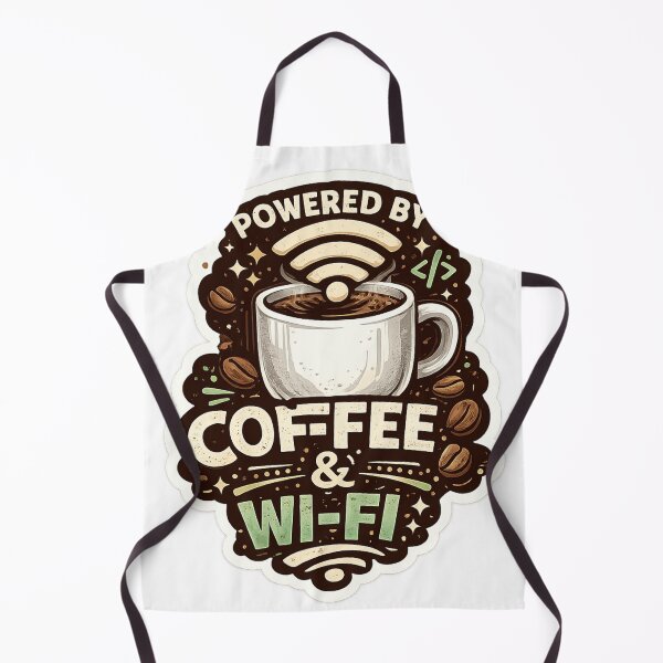 Item preview, Powered by Coffee & Wi-Fi – Developer Fuel Sticker designed and sold by Kushwaha18.