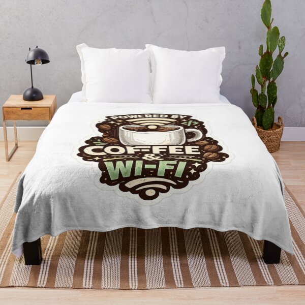 Item preview, Powered by Coffee & Wi-Fi – Developer Fuel Sticker designed and sold by Kushwaha18.