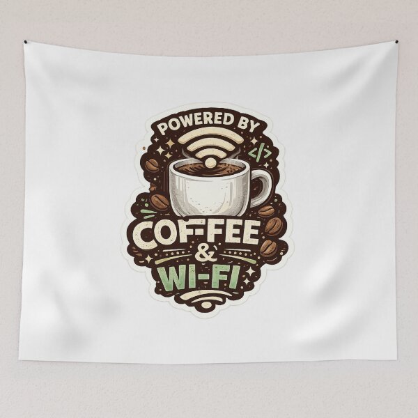 Aperçu de l'œuvre Propulsé par le café et le Wi-Fi – Autocollant Developer Fuel créée et vendue par Kushwaha18.