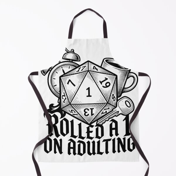 Item preview, Rolled A 1 On Adulting — Woodcut Dice Fail Design designed and sold by Wanderquill Studio.