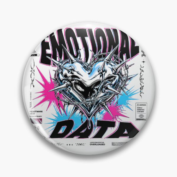 Item preview, Liquid Chrome Cyber Heart Anti Design Y2K Sticker Graphic designed and sold by zdzdesigner.