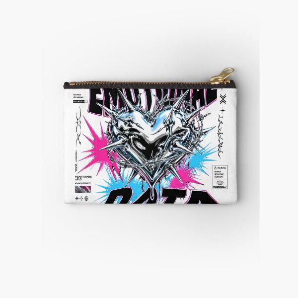 Item preview, Liquid Chrome Cyber Heart Anti Design Y2K Sticker Graphic designed and sold by zdzdesigner.