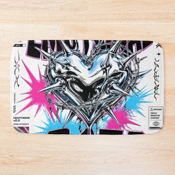 Item preview, Liquid Chrome Cyber Heart Anti Design Y2K Sticker Graphic designed and sold by zdzdesigner.
