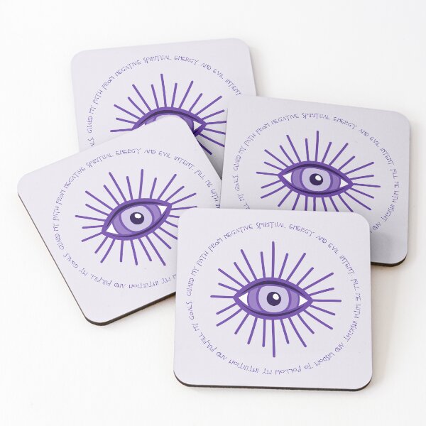Item preview, Evil Eye Mantra for Wisdom and Intuition - Purple Eye designed and sold by TheThankfulTyne.