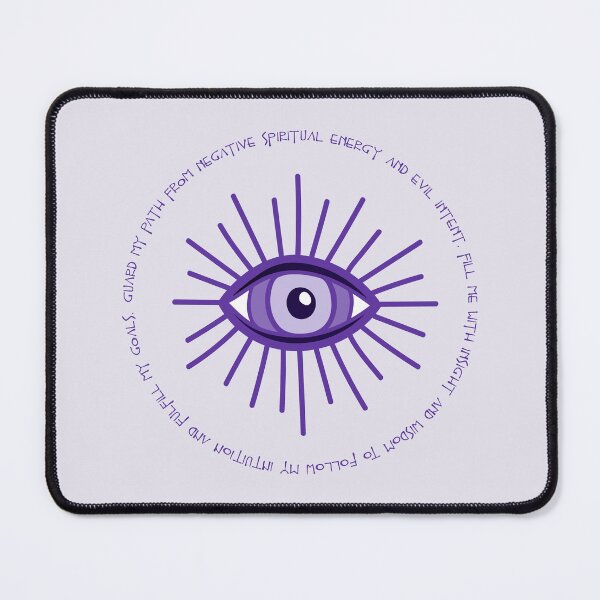 Item preview, Evil Eye Mantra for Wisdom and Intuition - Purple Eye designed and sold by TheThankfulTyne.
