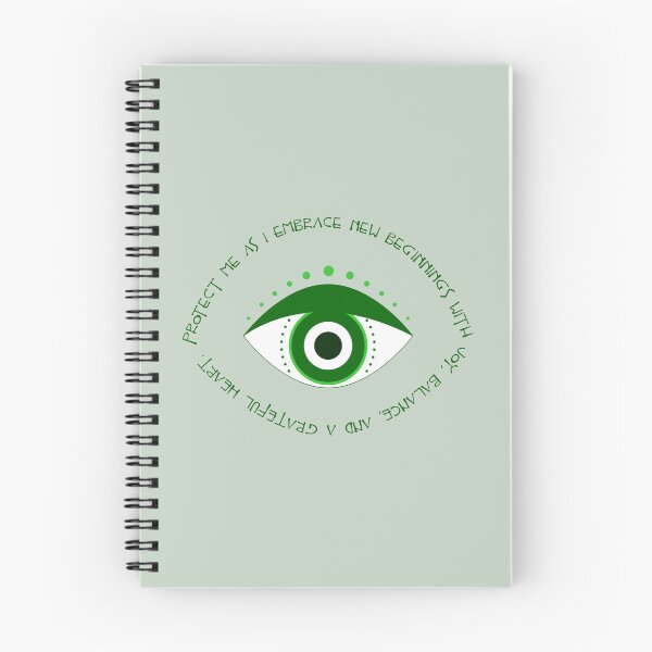 Item preview, Evil Eye Mantra for New Beginnings - Dark Green Eye designed and sold by TheThankfulTyne.