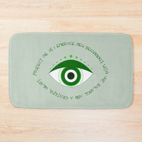 Item preview, Evil Eye Mantra for New Beginnings - Dark Green Eye designed and sold by TheThankfulTyne.