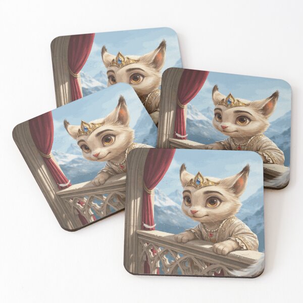 Item preview, Royal Princess Cat on a Castle Balcony designed and sold by NilsDervaux.