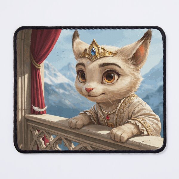 Item preview, Royal Princess Cat on a Castle Balcony designed and sold by NilsDervaux.