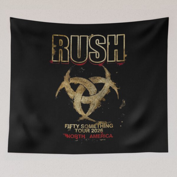 Item preview, Rush Fifty Something Tour 2026 North America Vintage Rock Design - Rush Band designed and sold by AmetheaVex.