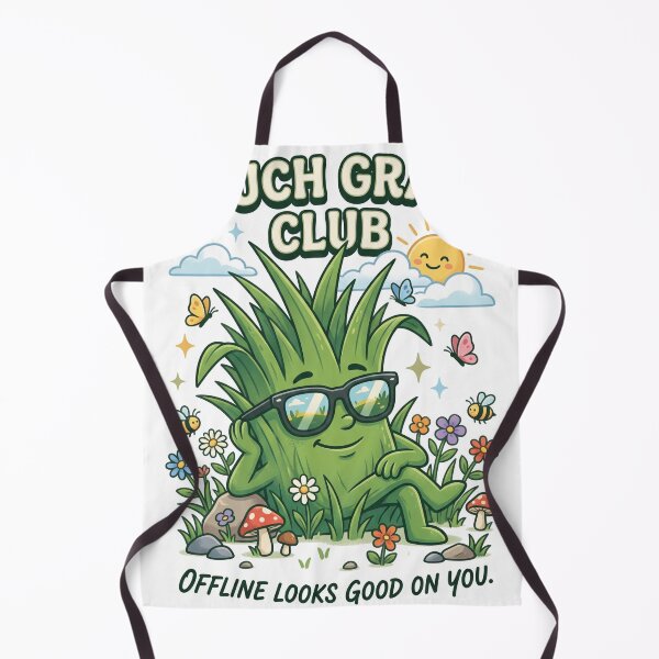 Item preview, Touch Grass Club | Funny Nature Graphic T-Shirt | Gen Z Outdoor Sticker | Cute Camping Apparel designed and sold by SAJ Design Studio.