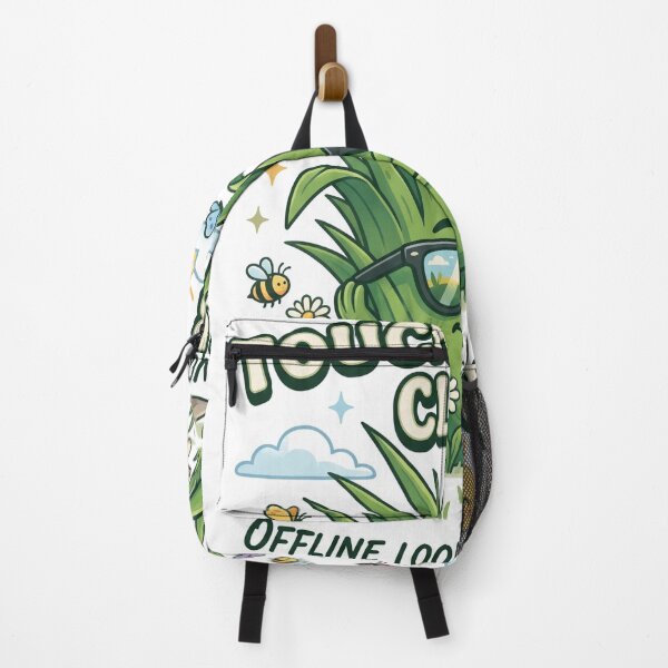 Item preview, Touch Grass Club | Funny Nature Graphic T-Shirt | Gen Z Outdoor Sticker | Cute Camping Apparel designed and sold by SAJ Design Studio.