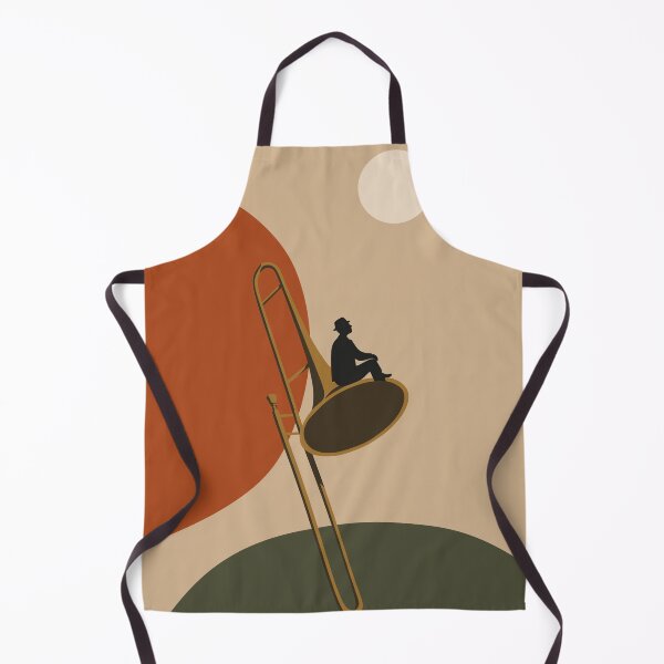Item preview, Minimalist Jazz Trombone Print | Bauhaus Music Art | Mid-Century Modern Musician Print | Abstract Jazz Decor designed and sold by Studio pod Burom.