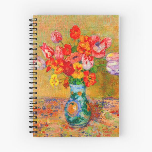 Aperçu de l'œuvre Plantes tranquilles - Tulipes et capucines par Théo van Rysselberghe (1905-1908) créée et vendue par The Quiet  Form.