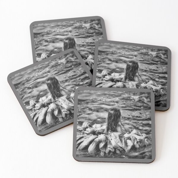 Item preview, Monochrome Ocean Mermaid Girl designed and sold by Empathetic-Psychopath.