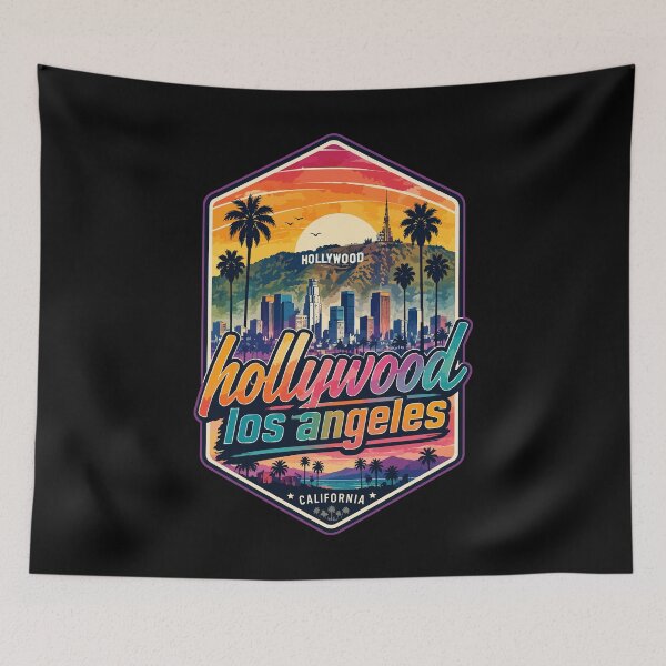 Item preview, Hollywood Los Angeles Watercolor California USA designed and sold by TomFrontierArt.
