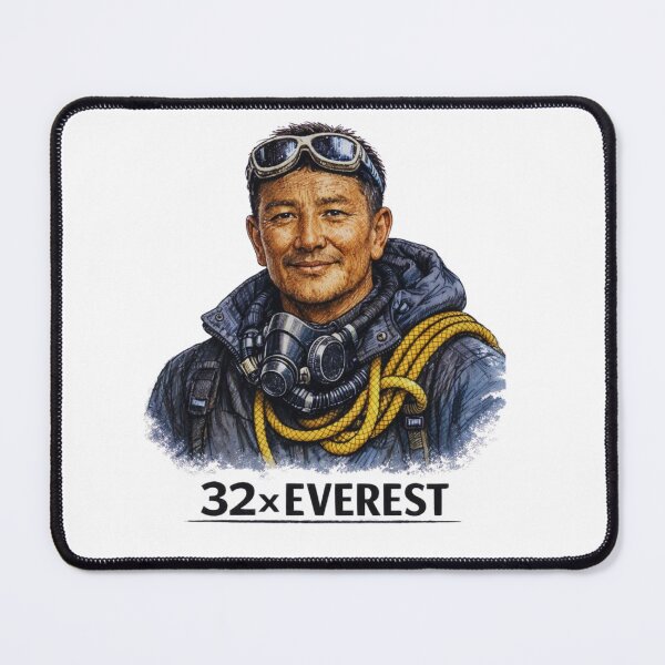 Item preview, World Record Climber Portrait Art 32x Everest Mountaineering designed and sold by GabeMountainArt.