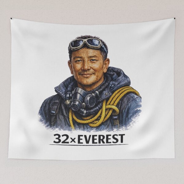 Artikelvorschau, Weltrekord-Bergsteigerporträt-Kunst 32x Everest-Bergsteigen entworfen und verkauft von GabeMountainArt.