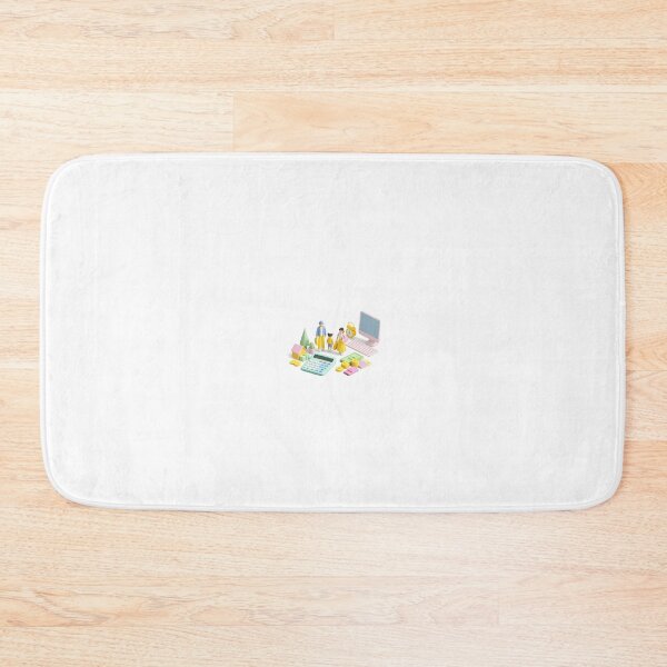 Item preview, Cute Isometric Workspace Desk Setup Sticker | Office Desk Aesthetic Design designed and sold by Brandady.