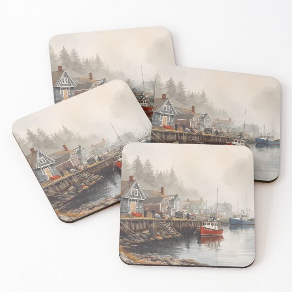 Item preview, Maine Coastal Fishing Village designed and sold by Old Barn Studios.