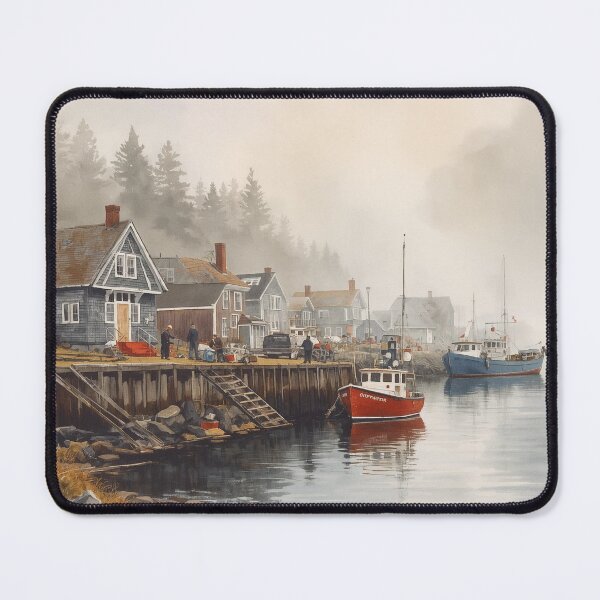 Item preview, Maine Coastal Fishing Village designed and sold by Old Barn Studios.
