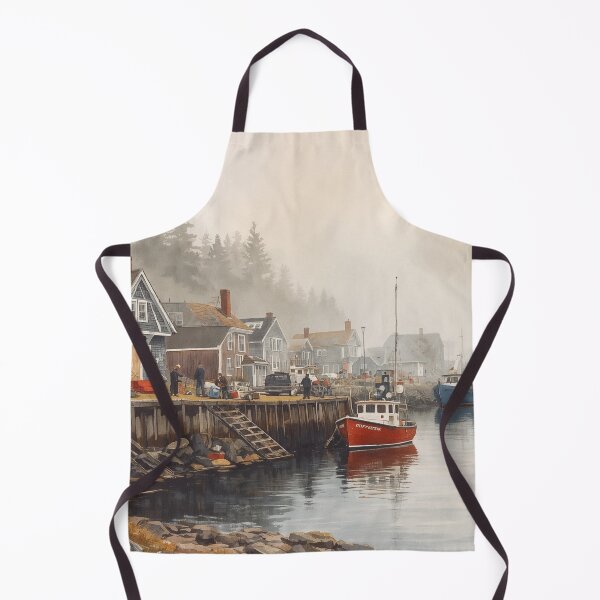Item preview, Maine Coastal Fishing Village designed and sold by Old Barn Studios.