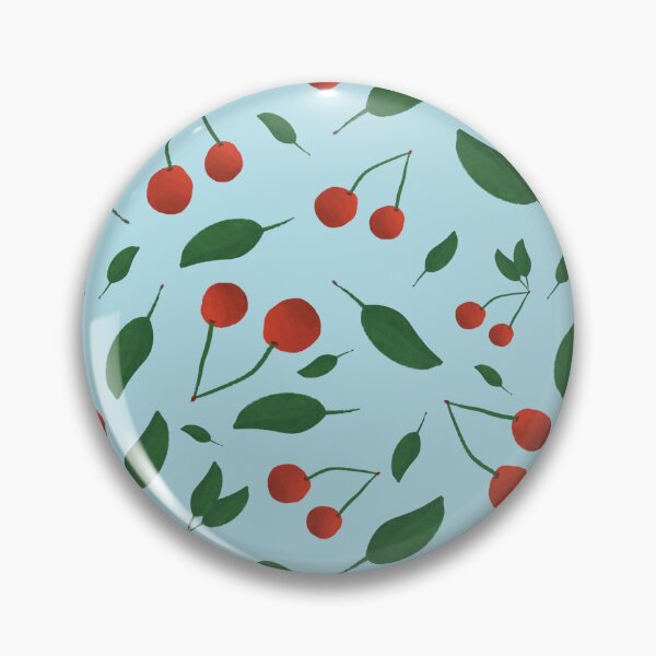 Item preview, Pretty cherries on a blue background designed and sold by BelirisCréations.