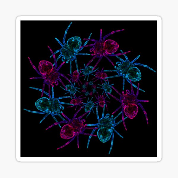 Spider circle pattern Sticker