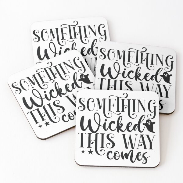 Item preview, Something Wicked This Way Comes - Retro Autumn Halloween Vibes Quotes Spooky USA Apparel designed and sold by FuzionRaptor.