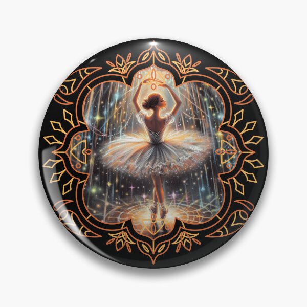 Item preview, Golden Fantasy Ballerina – Dreamy Dance Illustration designed and sold by Szpaku desart .