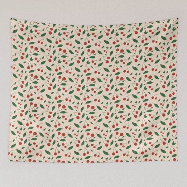 Item preview, Pretty cherries on a yellow-orange background designed and sold by BelirisCréations.
