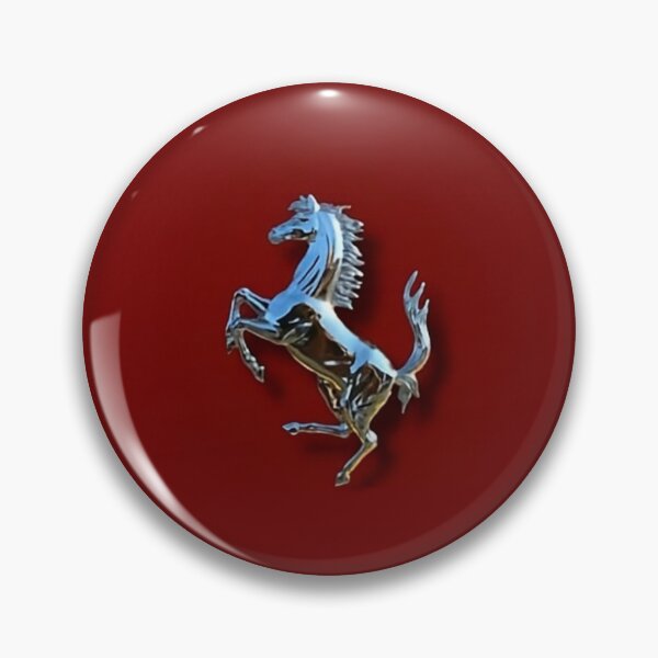 Item preview, Minimalist Chrome Prancing Horse | Luxury Sports Car Inspired | Red Aesthetic Poster designed and sold by PrimeRacer.