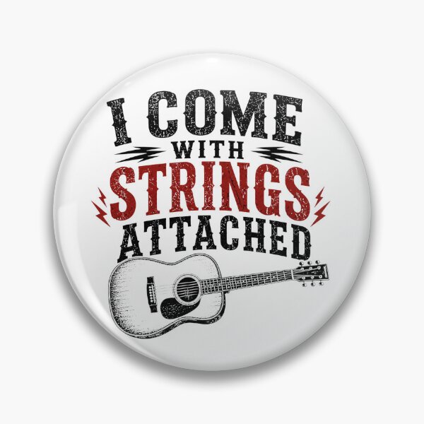 Item preview, I Come With Strings T-Shirt | Funny Acoustic Guitar Musician Tee designed and sold by Danny's Tees.